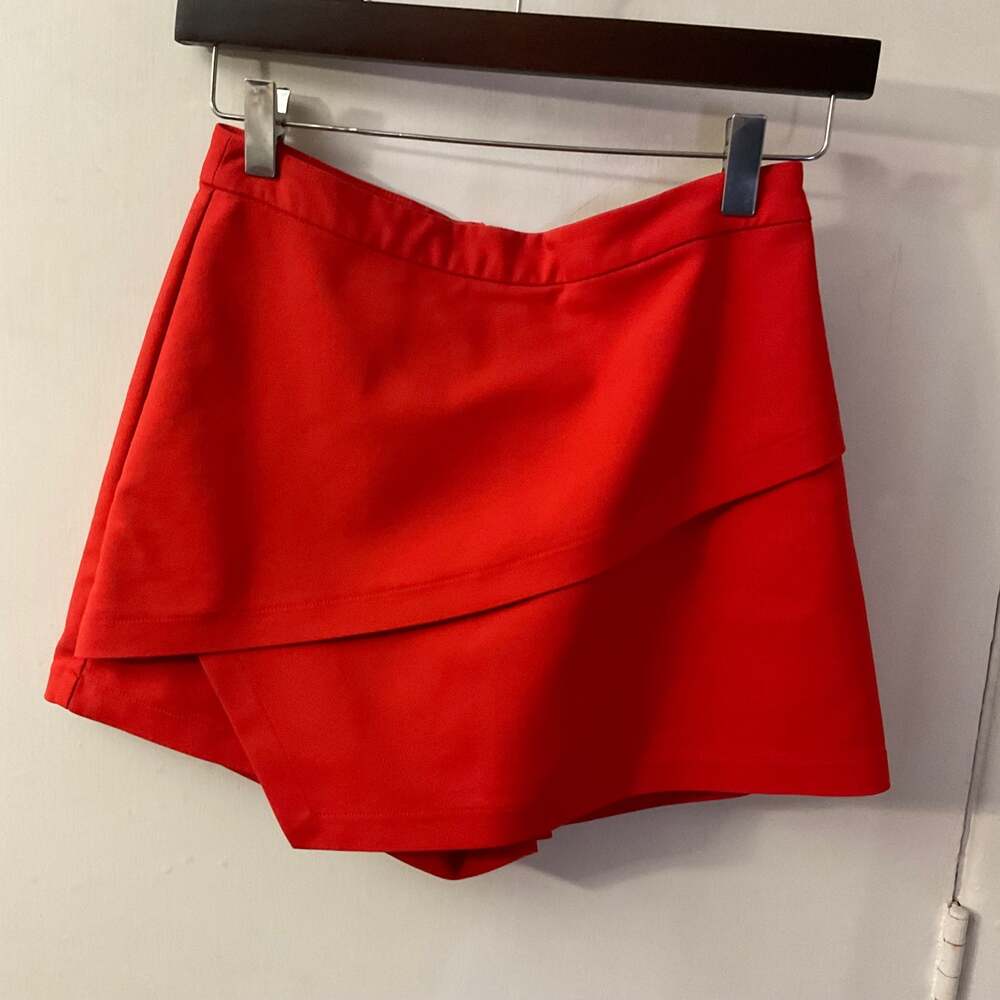 Gianni Bini Nina Asymmetrical Envelope Mini Skort XS Preppy Classic Twee Retro